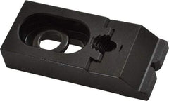 Gibraltar - 3-5/16" OAL x 1-1/2" Overall Width, Low Grip Nose, Steel Manual Edge Clamp - Black Oxide Coating, 3/4" High, 1/2" Socket Cap Screw Slot, 3/4" Travel - Exact Tool & Supply