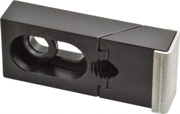 Gibraltar - 3-5/16" OAL x 1-1/2" Overall Width, Standard Grip Nose, Steel Manual Edge Clamp - Black Oxide Coating, 3/4" High, 1/2" Socket Cap Screw Slot, 3/4" Travel - Exact Tool & Supply