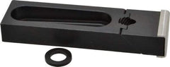 Gibraltar - 5-3/16" OAL x 1-1/2" Overall Width, Standard Grip Nose, Steel Manual Edge Clamp - Black Oxide Coating, 3/4" High, 1/2" Socket Cap Screw Slot, 2-1/2" Travel - Exact Tool & Supply