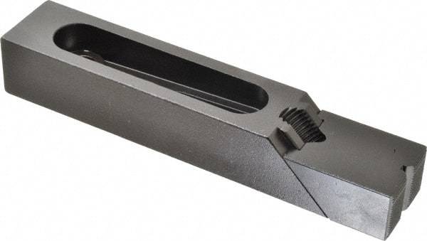 Gibraltar - 7-3/8" OAL x 1-1/2" Overall Width, High Grip Nose, Steel Manual Edge Clamp - Black Oxide Coating, 1-1/4" High, 1/2" Socket Cap Screw Slot, 3-5/16" Travel - Exact Tool & Supply