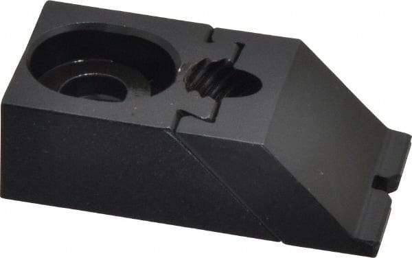 Gibraltar - 1-7/8" OAL x 1" Overall Width, Low Grip Nose, Steel Manual Edge Clamp - Black Oxide Coating, 5/8" High, 5/16" Socket Cap Screw Slot, 1/4" Travel - Exact Tool & Supply