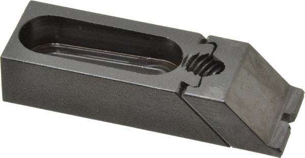 Gibraltar - 2-7/8" OAL x 1" Overall Width, Low Grip Nose, Steel Manual Edge Clamp - Black Oxide Coating, 5/8" High, 5/16" Socket Cap Screw Slot, 1-1/4" Travel - Exact Tool & Supply