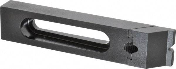 Gibraltar - 7-1/4" OAL x 1-1/2" Overall Width, Low Grip Nose, Steel Manual Edge Clamp - Black Oxide Coating, 7/8" High, 1/2" Socket Cap Screw Slot, 3" Travel - Exact Tool & Supply
