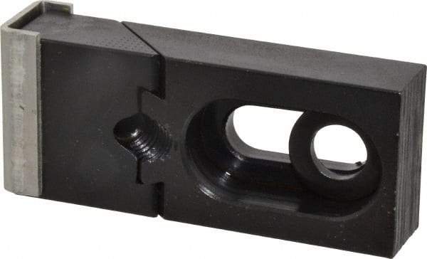 Gibraltar - 2-3/4" OAL x 1-1/4" Overall Width, Standard Grip Nose, Steel Manual Edge Clamp - Black Oxide Coating, 5/8" High, 3/8" Socket Cap Screw Slot, 11/16" Travel - Exact Tool & Supply