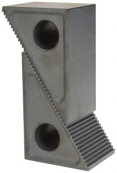 Gibraltar - 2 Piece, 64 to 152mm Height Adjustment, Steel Step Block - 1/16" Step Depth, 1/8" Step Elevation, 51mm Width, 3-3/4" Base Depth, 2-15/32" Height - Exact Tool & Supply