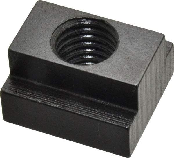 Gibraltar - 5/8-11 Blind Tapped T Slot Nut - 11/16" Slot Width, 1-1/8 x 7/16" Base Width x Height, 1-1/4 x 3/4" OAL x Height - Exact Tool & Supply