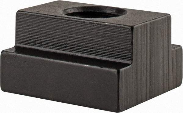 Gibraltar - 1/2-13 Tapped Through T Slot Nut - 5/8" Slot Width, 1 x 11/32" Base Width x Height, 1-1/8 x 5/8" OAL x Height - Exact Tool & Supply