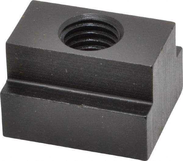 Gibraltar - 5/8-11 Tapped Through T Slot Nut - 13/16" Slot Width, 1-1/4 x 9/16" Base Width x Height, 1-1/2 x 1" OAL x Height - Exact Tool & Supply