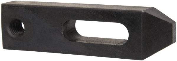 Gibraltar - 17/32" Stud, Carbon Steel, Strap Clamp - 1-1/4" Travel, 4-1/2" OAL x 1-1/4" Wide x 3/4" High, Black Oxide Finish, Tapered Nose - Exact Tool & Supply