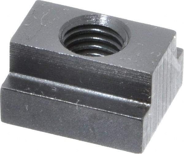 Gibraltar - M10x1.50 Blind Tapped T Slot Nut - 1/2" Slot Width, 19 x 7mm Base Width x Height, 22 x 13mm OAL x Height - Exact Tool & Supply