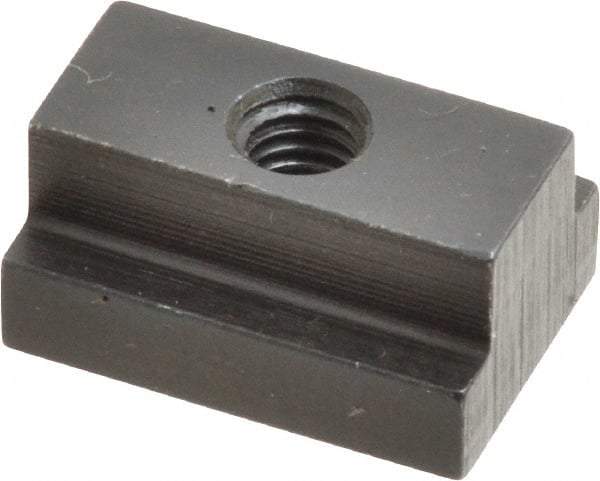 Gibraltar - M6x1.00 Tapped Through T Slot Nut - 7/16" Slot Width, 16 x 6mm Base Width x Height, 22 x 11mm OAL x Height - Exact Tool & Supply