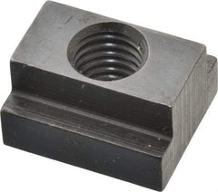 Gibraltar - M10x1.50 Tapped Through T Slot Nut - 1/2" Slot Width, 19 x 7mm Base Width x Height, 22 x 13mm OAL x Height - Exact Tool & Supply