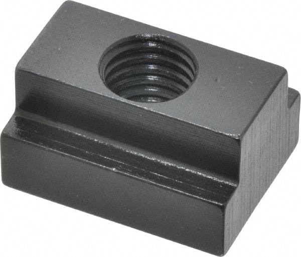 Gibraltar - M12x1.75 Tapped Through T Slot Nut - 9/16" Slot Width, 22 x 9mm Base Width x Height, 29 x 16mm OAL x Height - Exact Tool & Supply