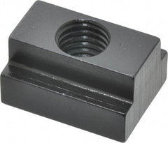 Gibraltar - M12x1.75 Tapped Through T Slot Nut - 9/16" Slot Width, 22 x 9mm Base Width x Height, 29 x 16mm OAL x Height - Exact Tool & Supply