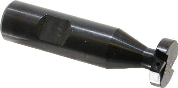 Cutting Tool Technologies - 1/4 Inch Cutting Width, 0.89 Inch Cutting Diameter, 2 Cutter Inserts, 3/4 Inch Shank Diameter, 1215 Insert Style, Indexable Keyseat Cutter - Inch Long Shank - Exact Tool & Supply