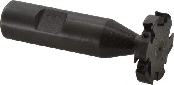 Cutting Tool Technologies - 1/4 Inch Cutting Width, 1.39 Inch Cutting Diameter, 6 Cutter Inserts, 3/4 Inch Shank Diameter, 1215 Insert Style, Indexable Keyseat Cutter - Inch Long Shank - Exact Tool & Supply