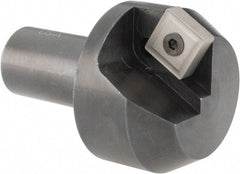 Cutting Tool Technologies - 60° Included Angle, 1.66" Max Cut Diam, 1.66mm Body Diam, 3/4" Shank Diam, 2-3/8" OAL, Indexable Countersink - 0.355" LOC, Square Insert, SNMG 432 Insert Style, Negative Rake, Series NC - Exact Tool & Supply