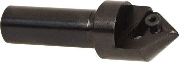 Cutting Tool Technologies - 82° Included Angle, 0.82" Max Cut Diam, 0.82mm Body Diam, 1/2" Shank Diam, 2-3/8" OAL, Indexable Countersink - 0.33" LOC, 1 Triangle Insert, TNMG 322 Insert Style, Negative Rake, Series NC - Exact Tool & Supply