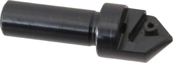 Cutting Tool Technologies - 90° Included Angle, 0.87" Max Cut Diam, 0.87mm Body Diam, 1/2" Shank Diam, 2-3/8" OAL, Indexable Countersink - 0.31" LOC, 1 Triangle Insert, TNMG 322 Insert Style, Negative Rake, Series NC - Exact Tool & Supply