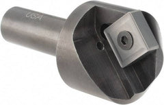 Cutting Tool Technologies - 100° Included Angle, 1.15" Max Cut Diam, 1.15mm Body Diam, 1/2" Shank Diam, 2-3/8" OAL, Indexable Countersink - 0.27" LOC, Square Insert, SNMG 432 Insert Style, Negative Rake, Series NC - Exact Tool & Supply