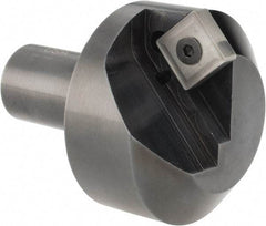 Cutting Tool Technologies - 100° Included Angle, 1.9" Max Cut Diam, 1.9mm Body Diam, 3/4" Shank Diam, 2-3/8" OAL, Indexable Countersink - 0.27" LOC, Square Insert, SNMG 432 Insert Style, Negative Rake, Series NC - Exact Tool & Supply