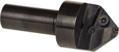 Cutting Tool Technologies - 82° Included Angle, 0.94" Max Cut Diam, 0.94mm Body Diam, 1/2" Shank Diam, 2-3/8" OAL, Indexable Countersink - 0.39" LOC, 1 Triangle Insert, TPGH 321 Insert Style, Positive Rake, Series PC - Exact Tool & Supply