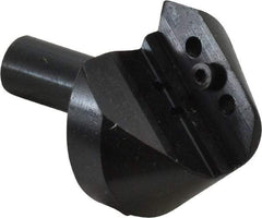 Cutting Tool Technologies - 82° Included Angle, 1.05" Max Cut Diam, 1.05mm Body Diam, 1/2" Shank Diam, 2-3/8" OAL, Indexable Countersink - 0.31" LOC, 1 Square Insert, SPGH 433 Insert Style, Positive Rake, Series PC - Exact Tool & Supply