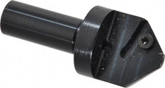 Cutting Tool Technologies - 90° Included Angle, 1" Max Cut Diam, 1mm Body Diam, 1/2" Shank Diam, 2-3/8" OAL, Indexable Countersink - 0.38" LOC, 1 Triangle Insert, TPGH 321 Insert Style, Positive Rake, Series PC - Exact Tool & Supply