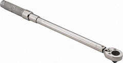Proto - 1/2" Drive Micrometer Type Ratchet Head Torque Wrench - 40 N/m to 200 N/m Torque, 21-1/2" OAL, Ratchet Head - Exact Tool & Supply