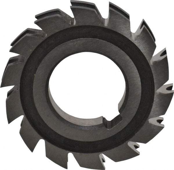 Made in USA - 3/32" Radius, 3/16" Circle Diam, 2-1/4" Diam x 0.385" Wide Cut, High Speed Steel Concave Radius Cutter - 2-1/4" OAL, Arbor Connection, Uncoated, Form Relieved, 10 Teeth - Exact Tool & Supply