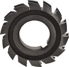 Made in USA - 3/32" Radius, 3/16" Circle Diam, 2-1/4" Diam x 0.385" Wide Cut, High Speed Steel Concave Radius Cutter - 2-1/4" OAL, Arbor Connection, Uncoated, Form Relieved, 10 Teeth - Exact Tool & Supply