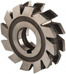 Made in USA - 7/32" Radius, 7/16" Circle Diam, 3" Diam x 0.76" Wide Cut, High Speed Steel Concave Radius Cutter - 3" OAL, Arbor Connection, Uncoated, Form Relieved, 10 Teeth - Exact Tool & Supply