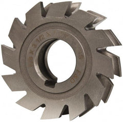 Made in USA - 5/16" Radius, 5/8" Circle Diam, 3-1/2" Diam x 1.01" Wide Cut, High Speed Steel Concave Radius Cutter - 3-1/2" OAL, Arbor Connection, Uncoated, Form Relieved, 10 Teeth - Exact Tool & Supply