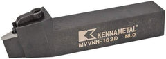 Kennametal - MVVN, Neutral Cut, 0° Lead Angle, 1" Shank Height x 1" Shank Width, Negative Rake Indexable Turning Toolholder - 6" OAL, VN..33. Insert Compatibility, Series Kenloc - Exact Tool & Supply