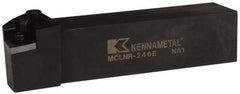 Kennametal - MCLN, Right Hand Cut, 5° Lead Angle, 1-1/2" Shank Height x 1-1/2" Shank Width, Negative Rake Indexable Turning Toolholder - 7" OAL, CN..64. Insert Compatibility, Series Kenloc - Exact Tool & Supply