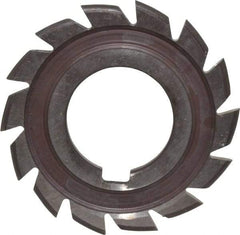 Made in USA - 1/16" Radius, 1/8" Circle Diam, 2-1/4" Cutter Diam, Arbor Connection, Convex Radius Cutter - High Speed Steel, Uncoated, Form Relieved, 12 Teeth - Exact Tool & Supply