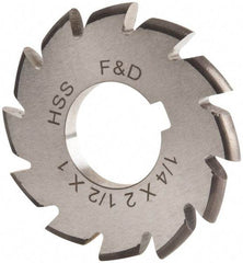 Made in USA - 1/8" Radius, 1/4" Circle Diam, 2-1/2" Cutter Diam, Arbor Connection, Convex Radius Cutter - High Speed Steel, Uncoated, Form Relieved, 12 Teeth - Exact Tool & Supply
