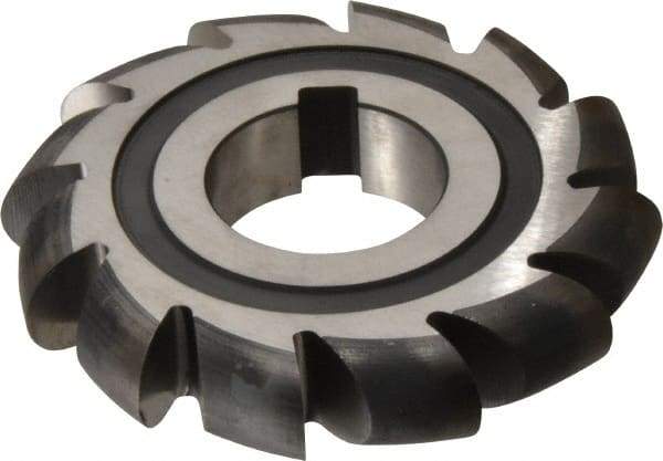 Made in USA - 5/16" Radius, 5/8" Circle Diam, 3-1/2" Cutter Diam, Arbor Connection, Convex Radius Cutter - High Speed Steel, Uncoated, Form Relieved, 12 Teeth - Exact Tool & Supply