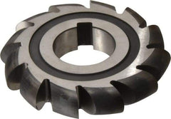 Made in USA - 5/16" Radius, 5/8" Circle Diam, 3-1/2" Cutter Diam, Arbor Connection, Convex Radius Cutter - High Speed Steel, Uncoated, Form Relieved, 12 Teeth - Exact Tool & Supply