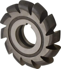 Made in USA - 3/8" Radius, 3/4" Circle Diam, 3-3/4" Cutter Diam, Arbor Connection, Convex Radius Cutter - High Speed Steel, Uncoated, Form Relieved, 12 Teeth - Exact Tool & Supply
