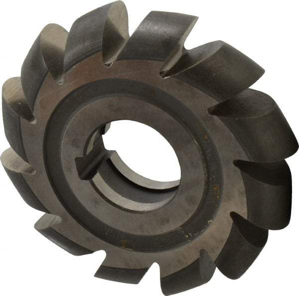 Made in USA - 7/16" Radius, 7/8" Circle Diam, 4" Cutter Diam, Arbor Connection, Convex Radius Cutter - High Speed Steel, Uncoated, Form Relieved, 12 Teeth - Exact Tool & Supply