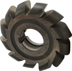 Made in USA - 7/16" Radius, 7/8" Circle Diam, 4" Cutter Diam, Arbor Connection, Convex Radius Cutter - High Speed Steel, Uncoated, Form Relieved, 12 Teeth - Exact Tool & Supply
