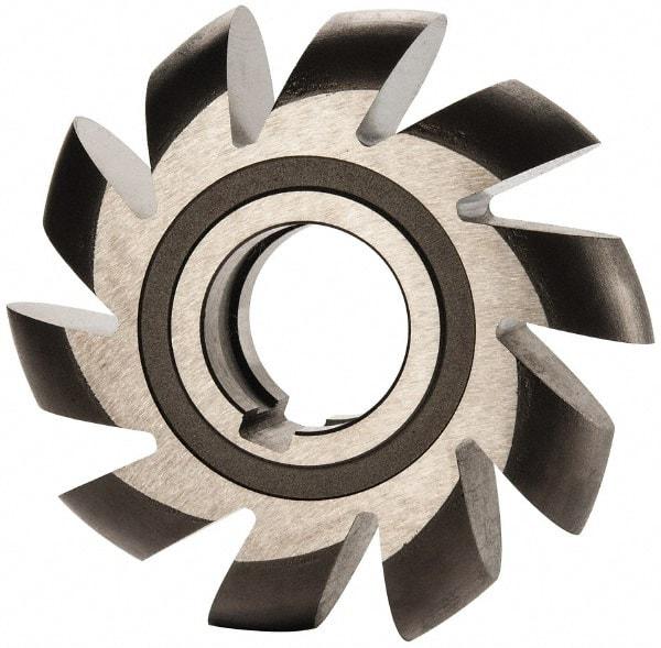 Made in USA - 1/2" Radius, 1" Circle Diam, 3-1/4" Cutter Diam, Arbor Connection, Convex Radius Cutter - High Speed Steel, Uncoated, Form Relieved, 12 Teeth - Exact Tool & Supply