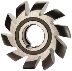 Made in USA - 1/2" Radius, 1" Circle Diam, 3-1/4" Cutter Diam, Arbor Connection, Convex Radius Cutter - High Speed Steel, Uncoated, Form Relieved, 12 Teeth - Exact Tool & Supply