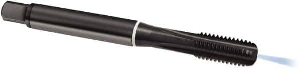 Guhring - M6x1.00 Metric, 4 Flute, Oxide Finish, Cobalt Spiral Point Tap - Modified Bottoming Chamfer, Right Hand Thread, 80mm OAL, 6HX Class of Fit, Series 1890 - Exact Tool & Supply