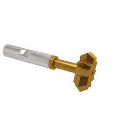 Made in USA - 3/4° 3/4" Cut Diam, 1/4" Cut Width, 3/8" Shank, High Speed Steel Double-Angle Cutter - Exact Tool & Supply