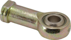 Alinabal - 3/8" ID, 1" Max OD, 3,250 Lb Max Static Cap, Spherical Rod End - 3/8-24 LH, 0.562" Shank Diam, 15/16" Shank Length, Steel with Molded Nyloy Raceway - Exact Tool & Supply