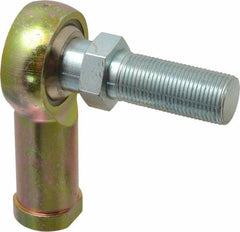 Alinabal - 3/4" ID, 1-3/4" Max OD, 9,000 Lb Max Static Cap, Spherical Rod End - 3/4-16 RH, 1" Shank Diam, 1-3/4" Shank Length, Steel with Molded Nyloy Raceway - Exact Tool & Supply