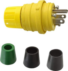 Value Collection - 125 Volt, 15 Amp, 5-15 Configuration, Industrial Grade, Self Grounding Plug - 2 Poles, IP67 - Exact Tool & Supply