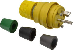 Value Collection - 125 Volt, 20 Amp, 5-20 Configuration, Industrial Grade, Ungrounded Plug - 2 Poles, IP67 - Exact Tool & Supply